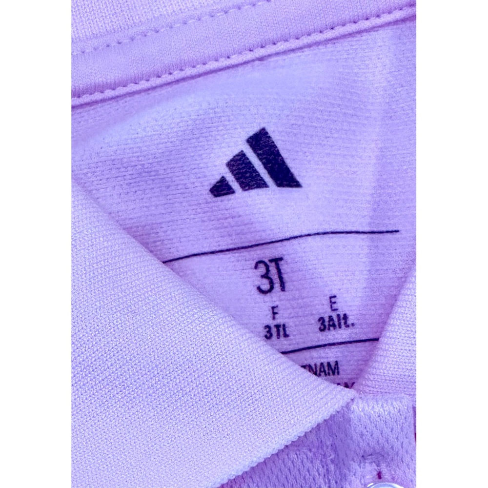 Adidas Polo Dress Kids 3T Pink New Ruffle Tiered Skirt Sporty AZ11021 - Picture 6 of 7